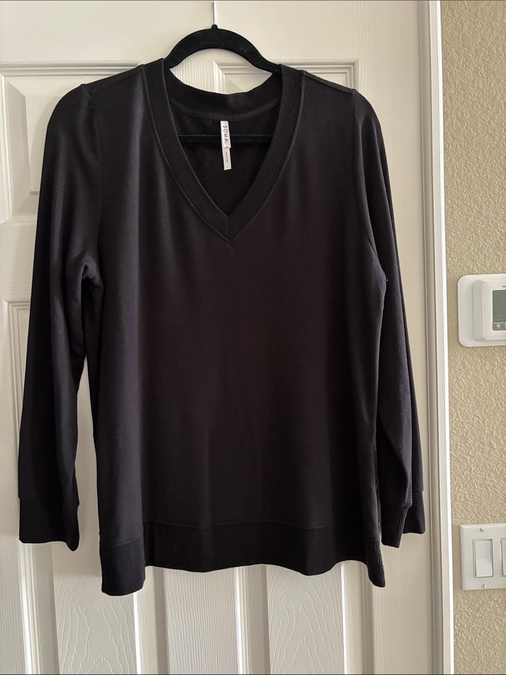Soma Black V-Neck Long Sleeve Sweater